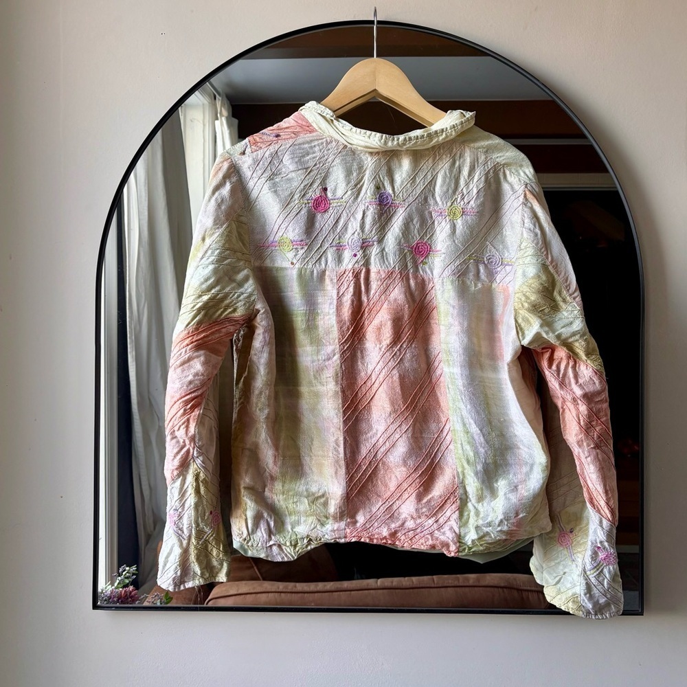 PARLSEY & SAGE | silk embroidered jacket | size medium - Picture 4 of 7